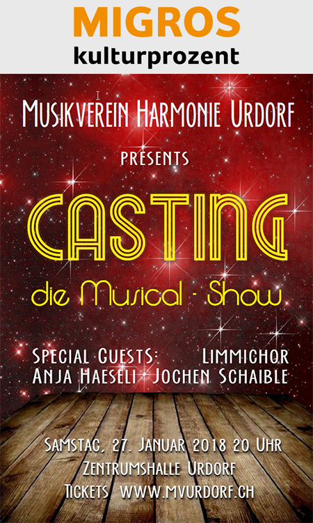 Jahreskonzert 27. Januar 2018, "Casting" - die Musical Show